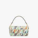 Baguette Canvas Bag With Multicolor FF Embroidery - Image 3